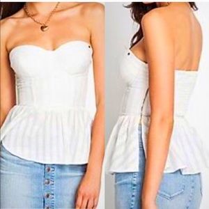 Guess peplum bustier top